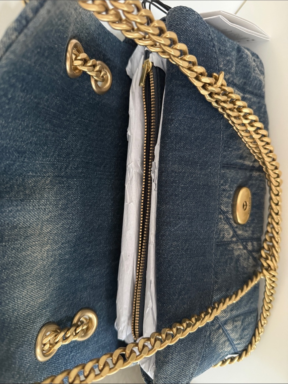 NWT 🌷Coach Tabby Quilted Denim Convertible Shoulder Bag 26 cm - Picture 5 of 14